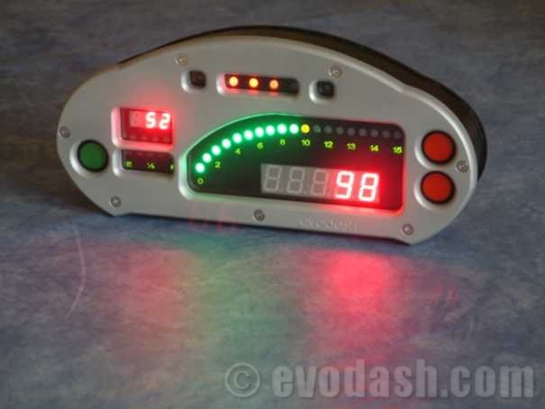 Aluminium Evodash - Green/Amber/Red theme