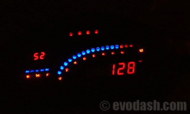 Blue and Red LEDs at Night