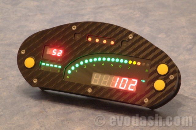Carbon Fibre with Yellow Buttons