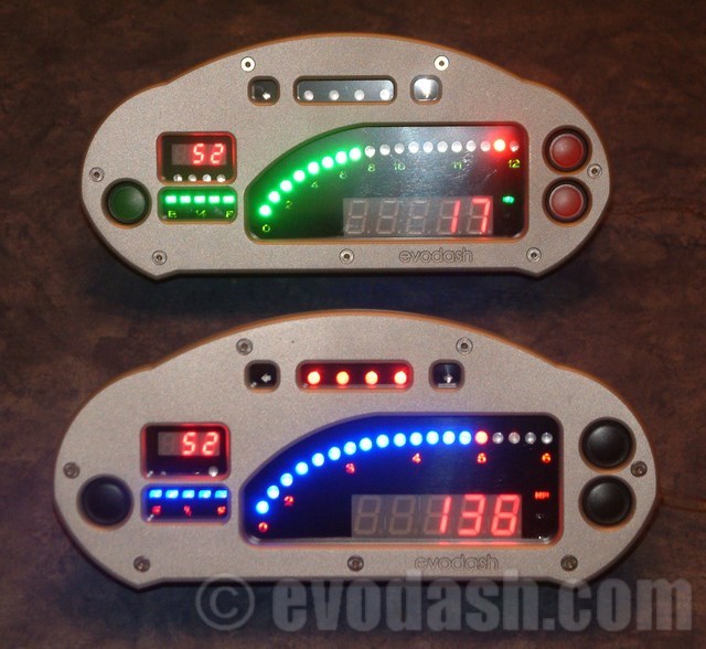 Green/Amber/Red & Blue/Red Aluminium Dashes